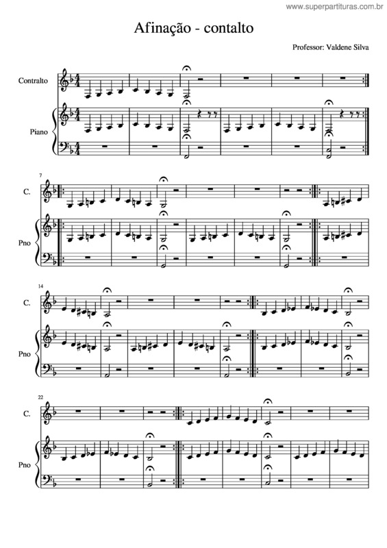 Partitura da música Estudo De Canto