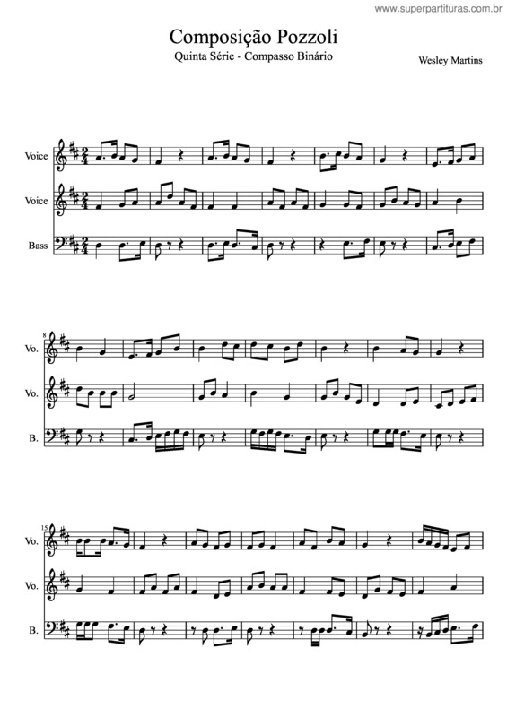 Partitura da música Estudo De Composição