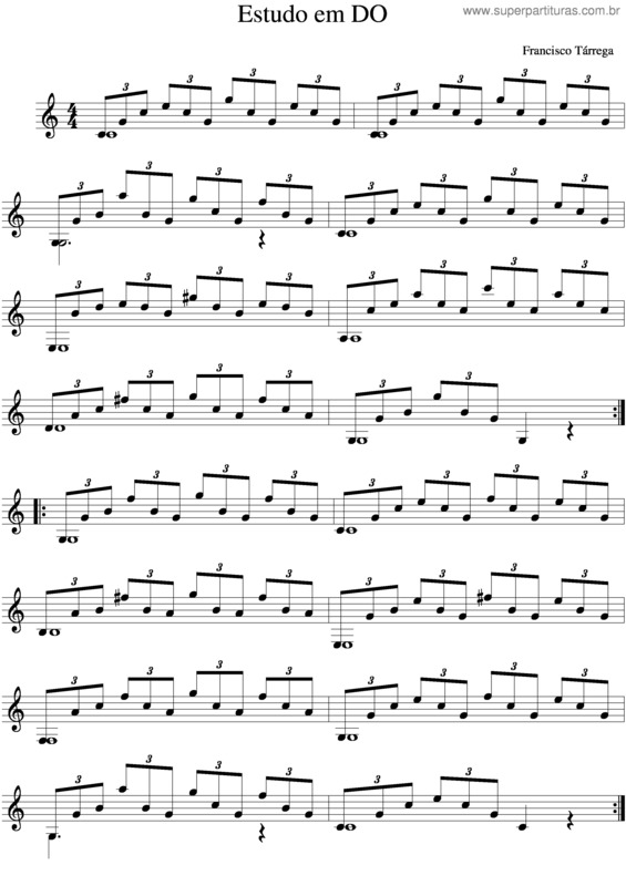 Partitura da música Estudo Em Dó v.2