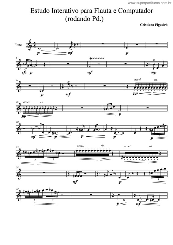 Partitura da música Estudo interativo