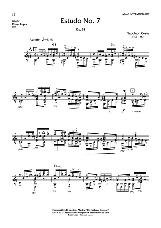 Partitura da música Estudo Op. 38 Nr 07