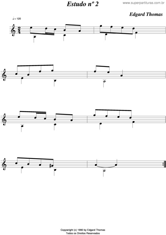 Partitura da música Estudo v.11