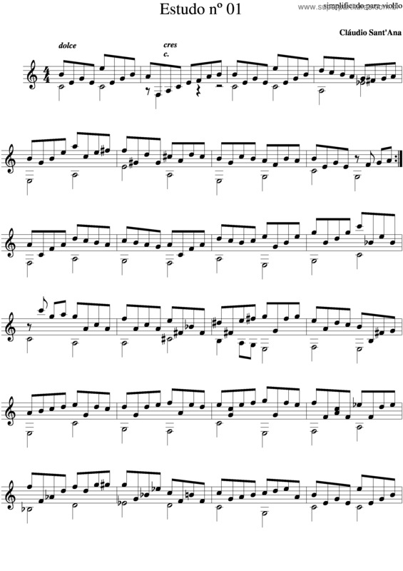 Partitura da música Estudo v.18