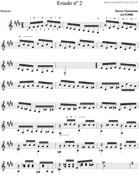 Partitura da música Estudo v.21