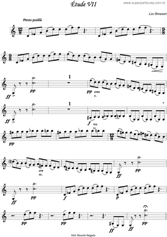 Partitura da música Estudo v.23