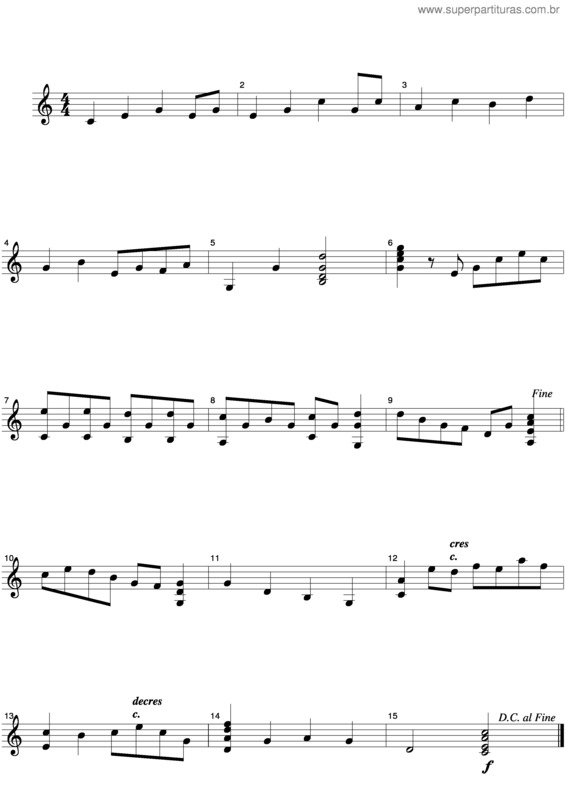 Partitura da música Estudo v.24