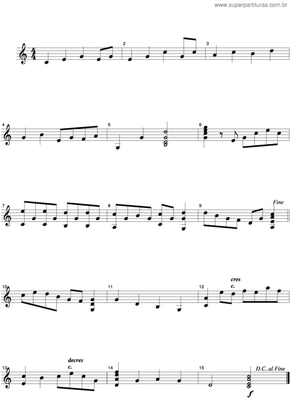 Partitura da música Estudo v.24