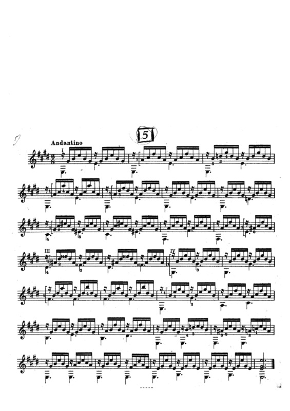 Partitura da música Estudos Op 100 Nr 5