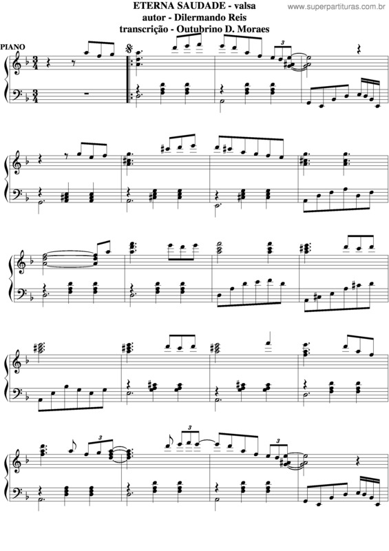 Partitura da música Eterna Saudade v.10