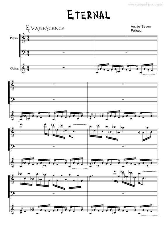 Partitura da música Eternal