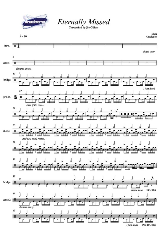 Partitura da música Eternally Missed