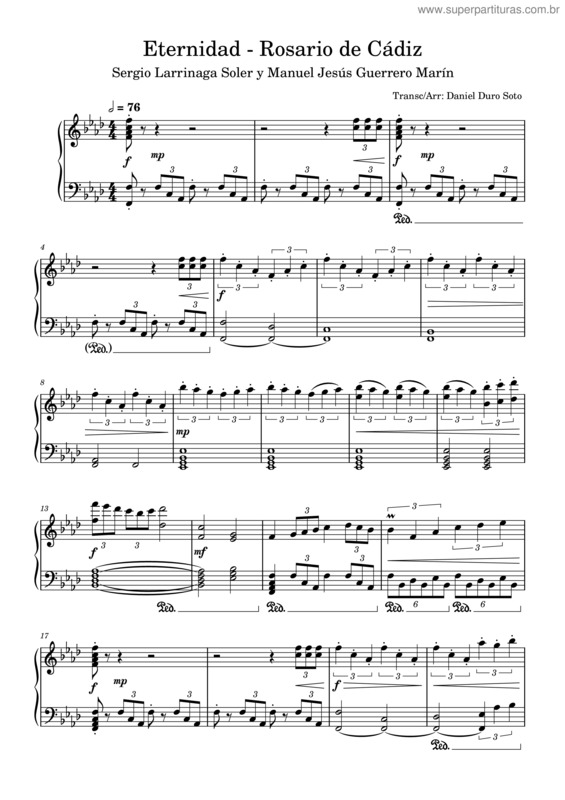 Partitura da música Eternidad – Sergio Larrinaga Soler Y Manuel Jesús Guerrero Marín