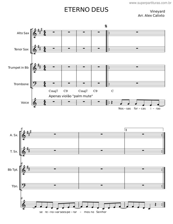 Partitura da música Eterno Deus v.2