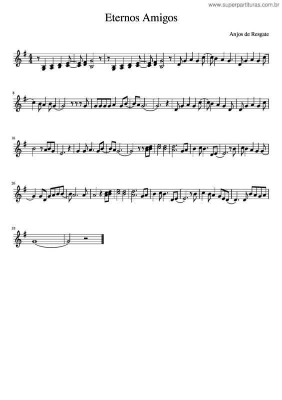 Partitura da música Eternos Amigos v.2