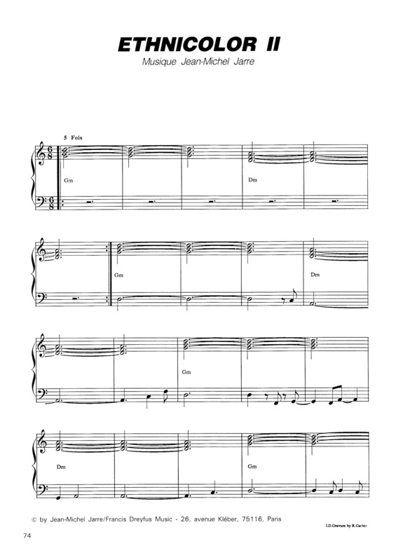 Partitura da música Ethnicolor II