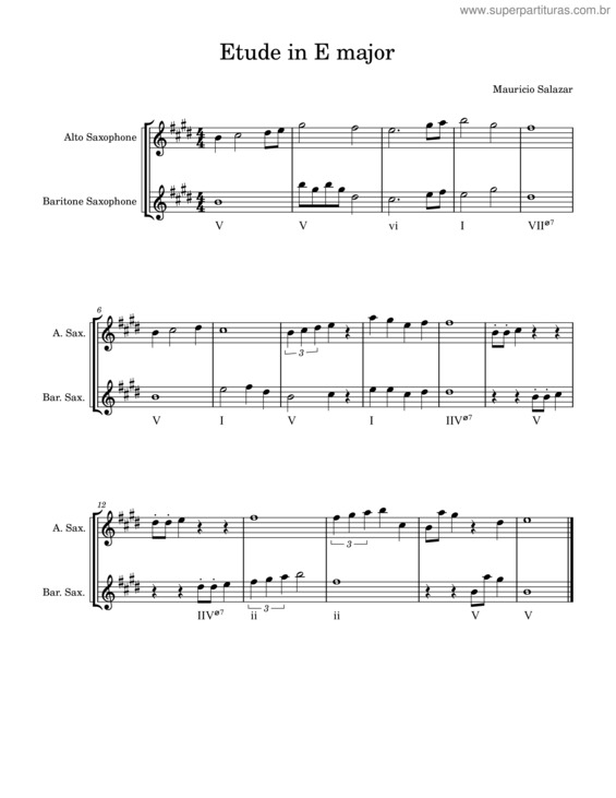 Partitura da música Etude In E Major