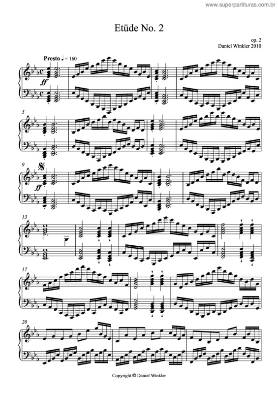 Partitura da música Etüde No. 2 v.2