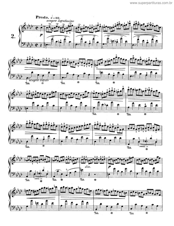 Partitura da música Etude No. 2