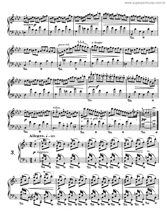 Partitura da música Etude No. 3