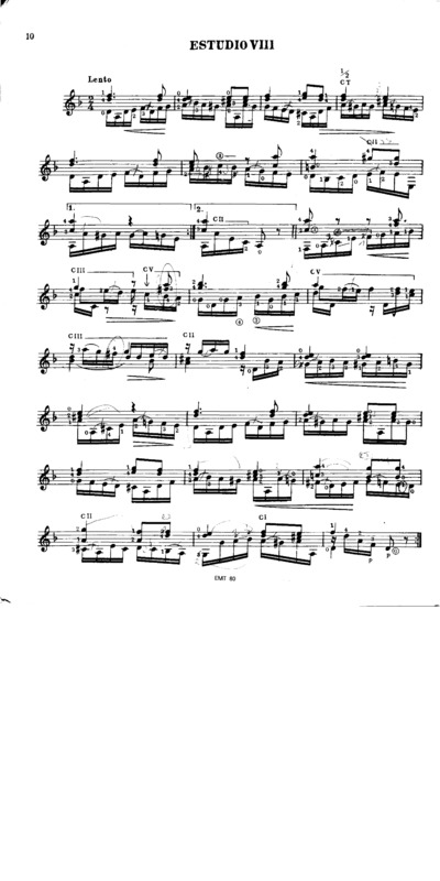 Partitura da música Etude Op31 Nr16 (Segovia Nr8)