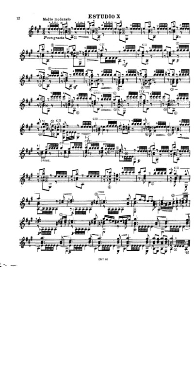 Partitura da música Etude Op31 Nr19 (Segovia Nr10)