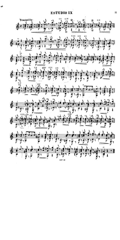 Partitura da música Etude Op31 Nr20 (Segovia Nr9)