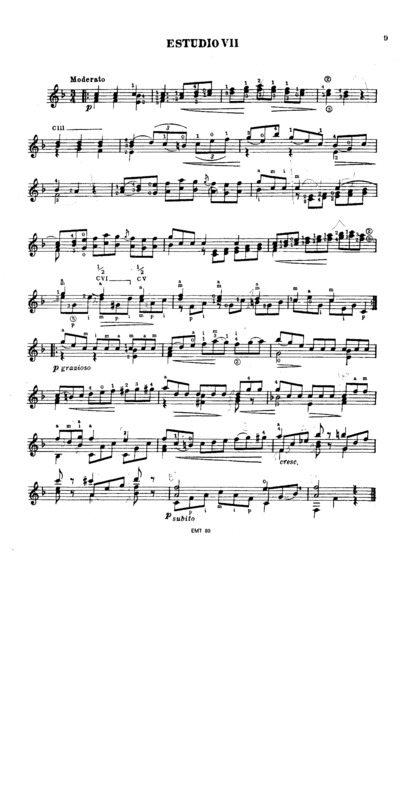 Partitura da música Etude Op31 Nr21 (Segovia Nr7)