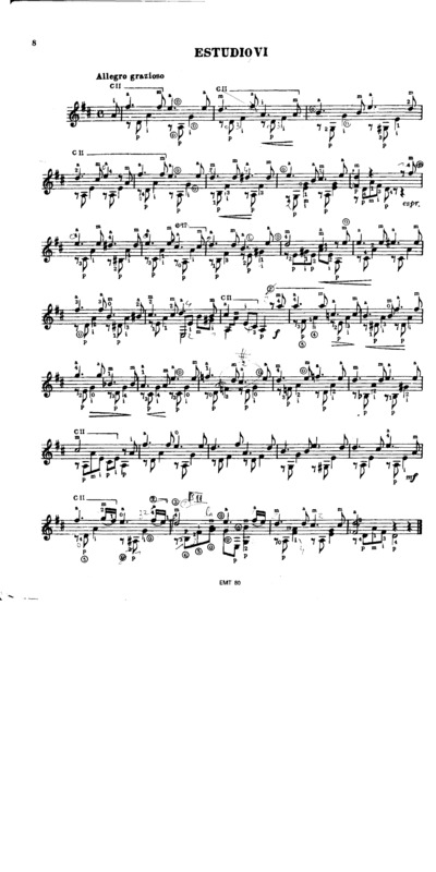 Partitura da música Etude Op35 Nr17 (Segovia Nr6)