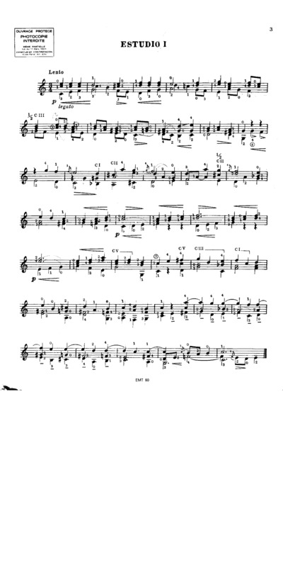Partitura da música Etude Op6 Nr8 (Segovia Nr 1)