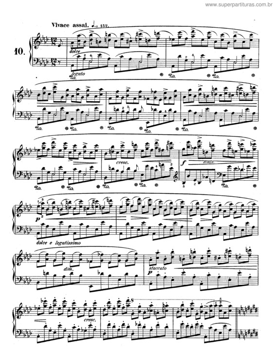 Partitura da música Etude v.13