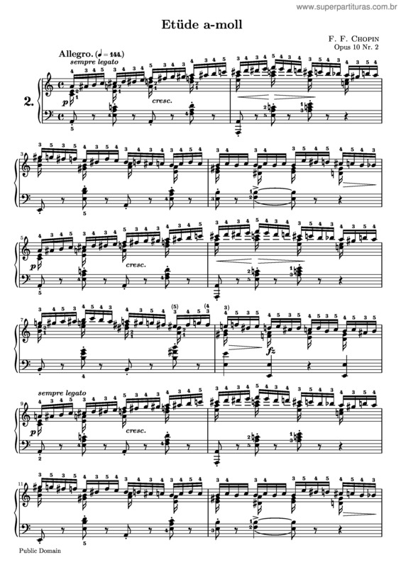 Partitura da música Etude v.3