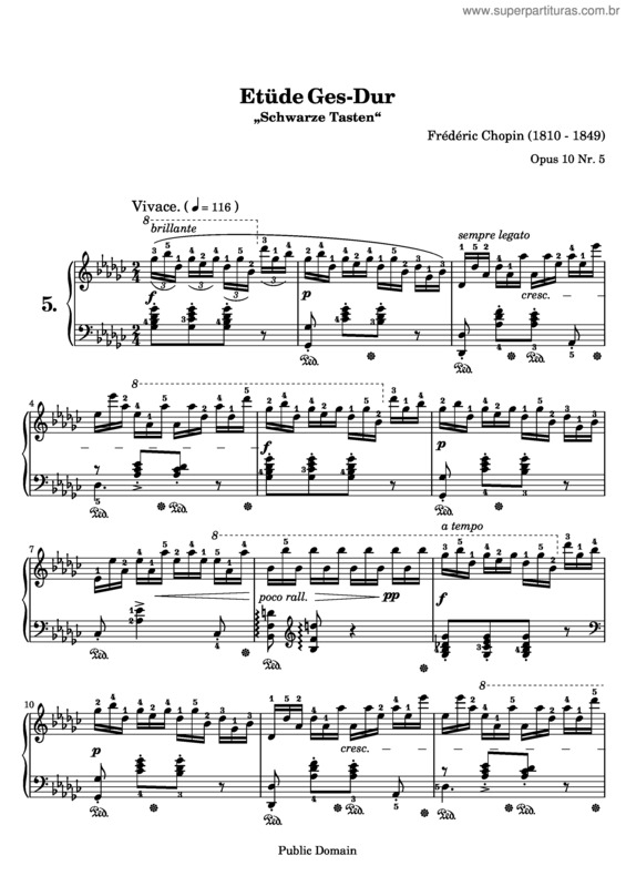 Partitura da música Etude v.4