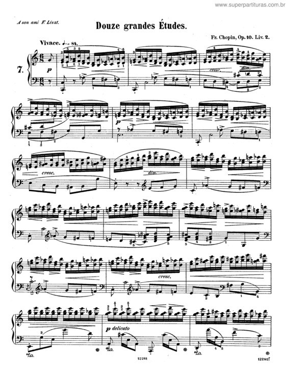 Partitura da música Etude v.9