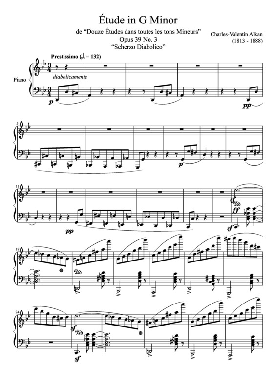 Partitura da música Étudo In Gm