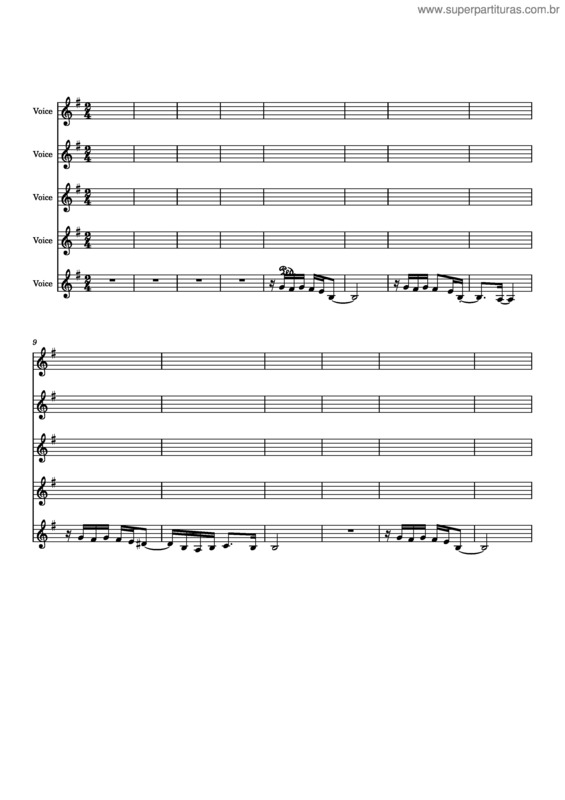 Partitura da música Eu, Poema – Vocal Livre