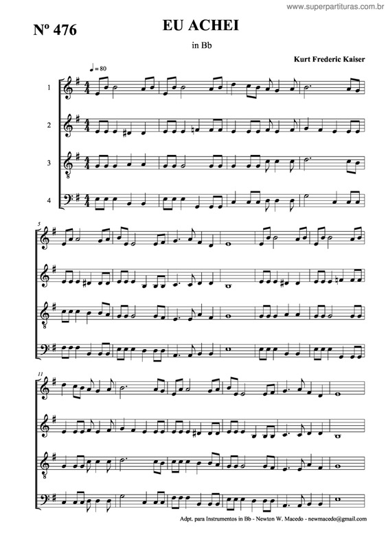 Partitura da música Eu Achei v.2