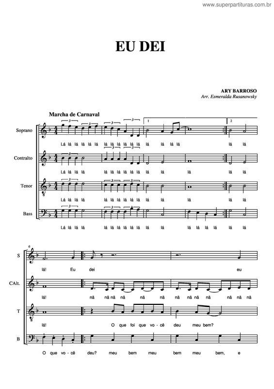 Partitura da música Eu Dei v.2