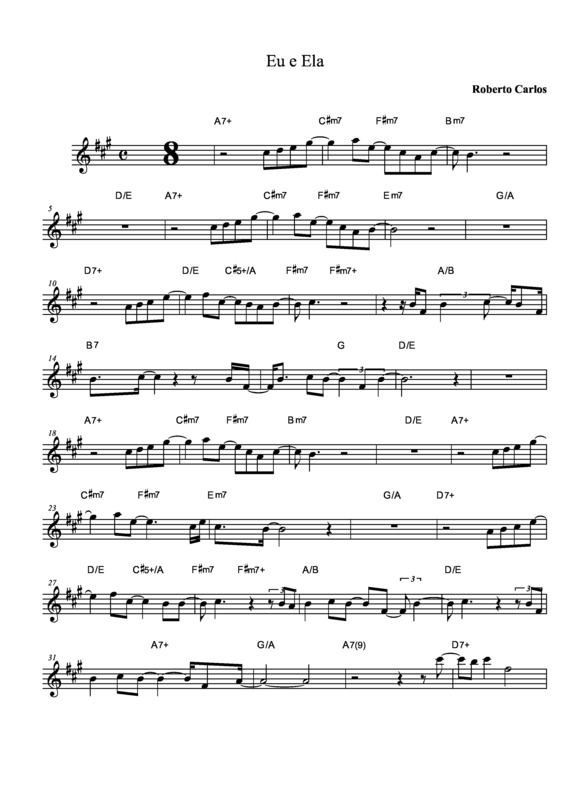 Partitura da música Eu e Ela v.2