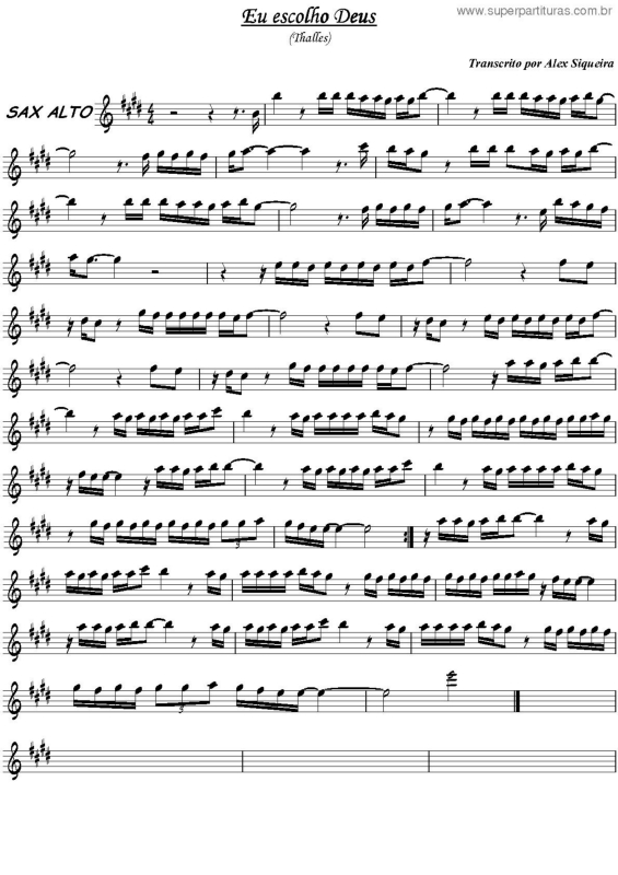 Partitura da música Eu Escolho Deus v.2