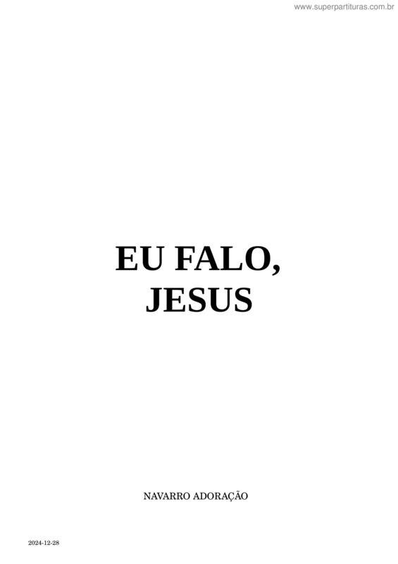 Partitura da música Eu Falo, Jesus – E – Juventude – Violão