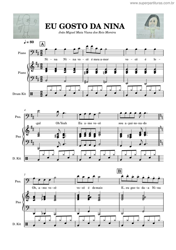 Partitura da música Eu Gosto Da Nina