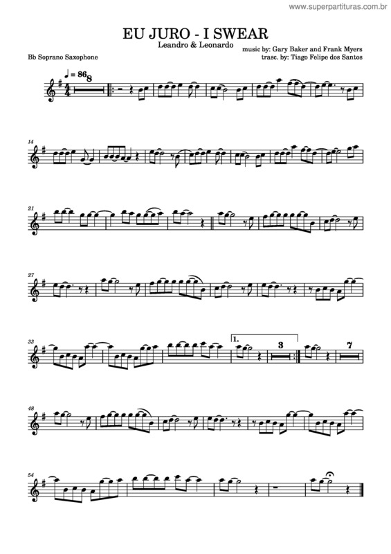 Partitura da música Eu Juro v.8