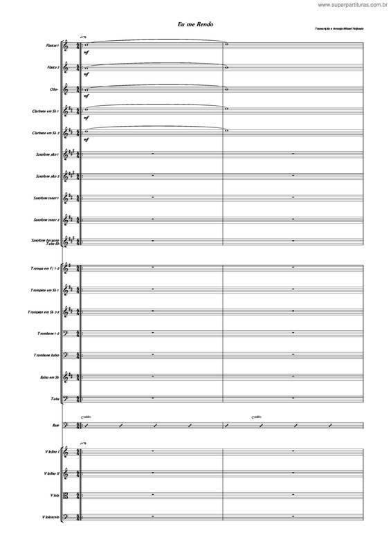 Partitura da música Eu Me Rendo v.3