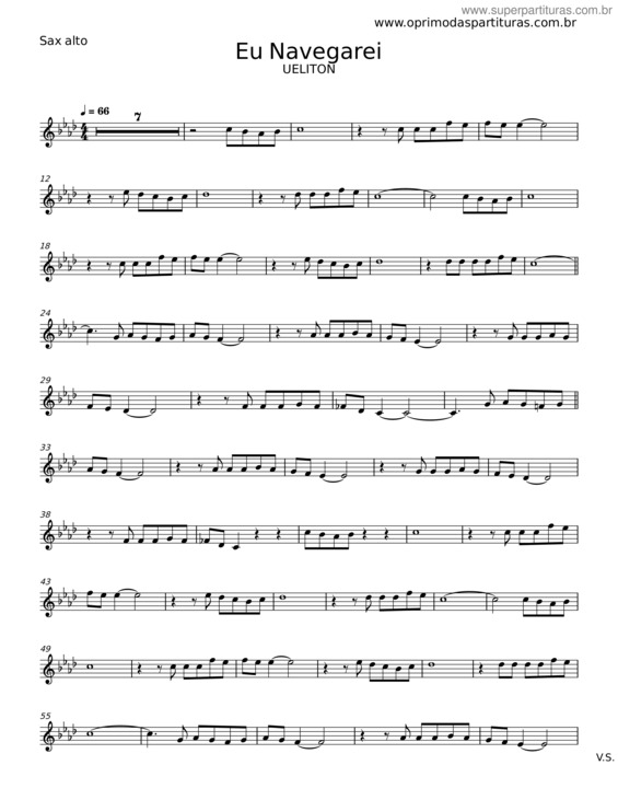 Partitura da música Eu Navegarei – Hino Da Harpa Cristã v.4