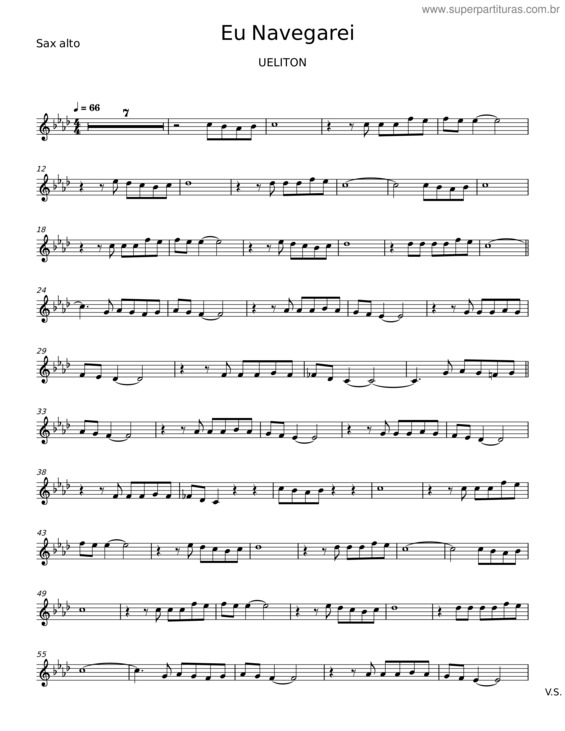Partitura da música Eu Navegarei – Hino Da Harpa Cristã v.5