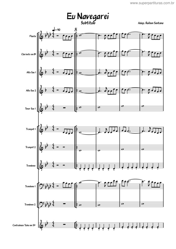 Partitura da música Eu Navegarei – Misc Praise Songs v.2