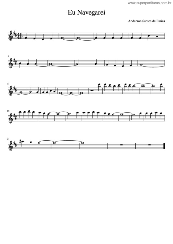 Partitura da música Eu Navegarei v.10
