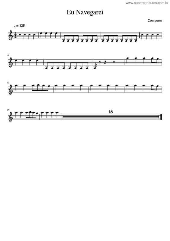 Partitura da música Eu Navegarei v.13