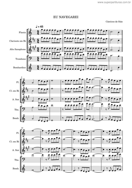 Partitura da música Eu Navegarei v.16