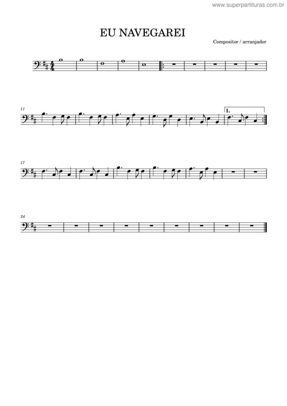 Partitura da música Eu Navegarei v.17
